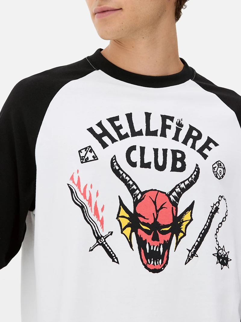 Stranger Things Hellfire Club Raglan T-Shirt