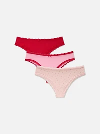 3-Pack Cotton Brazilian Briefs