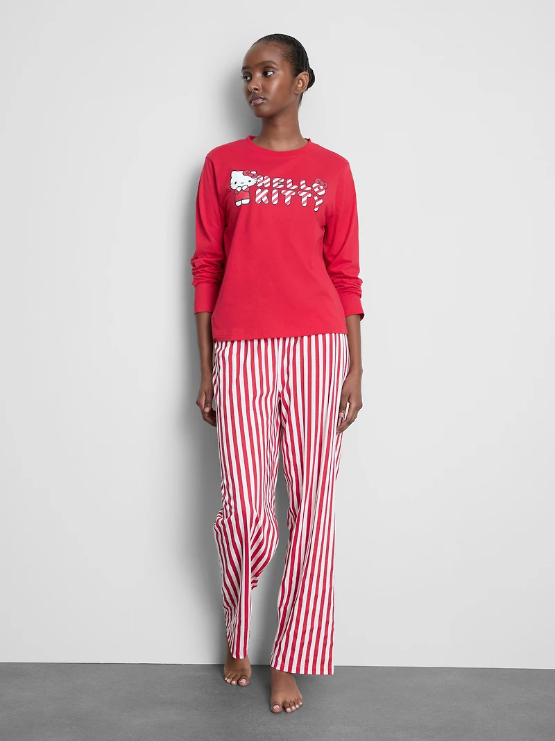 Hello Kitty Striped Pajama Set