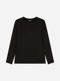 Men's Black Thermal Long Sleeve Top