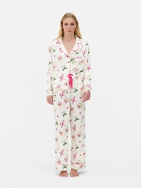 Satin Champagne Boyfriend Pajamas