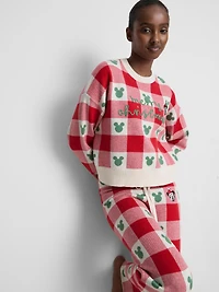 Disney's Mickey Mouse Gingham Christmas Sweater
