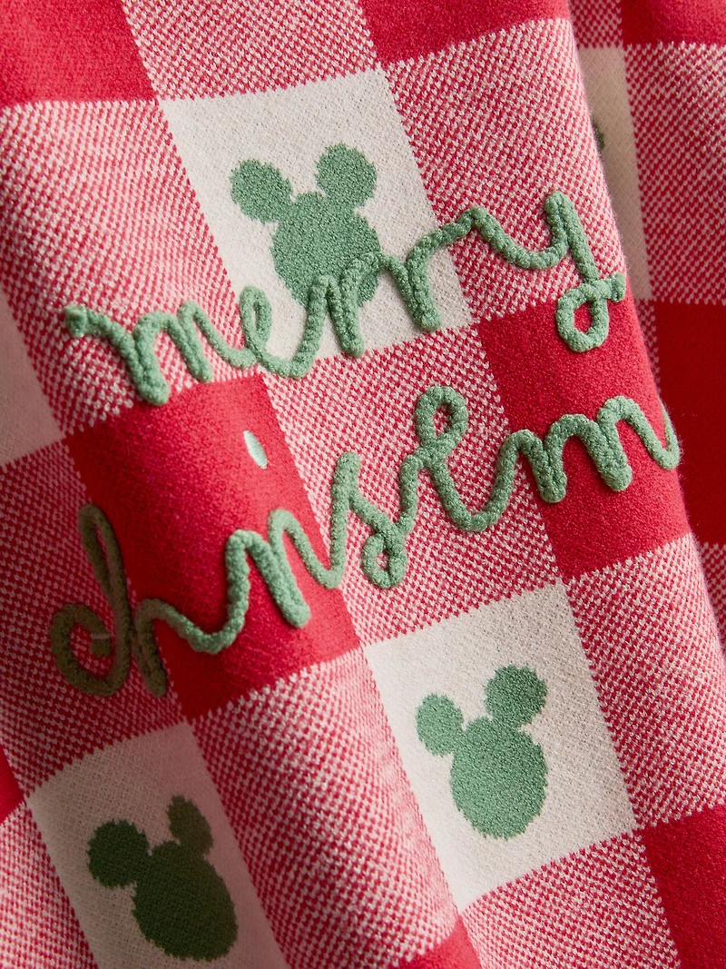 Disney's Mickey Mouse Gingham Christmas Sweater