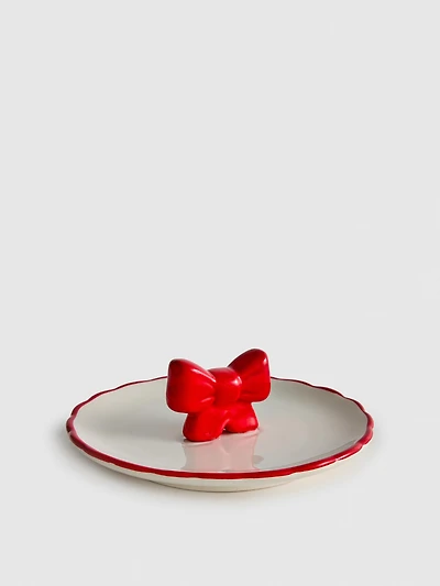 Christmas Bow Trinket Dish