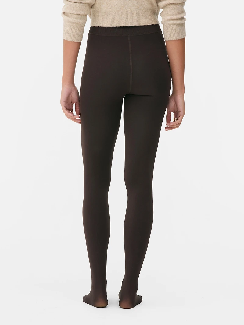Brown Velvet Plush Tights