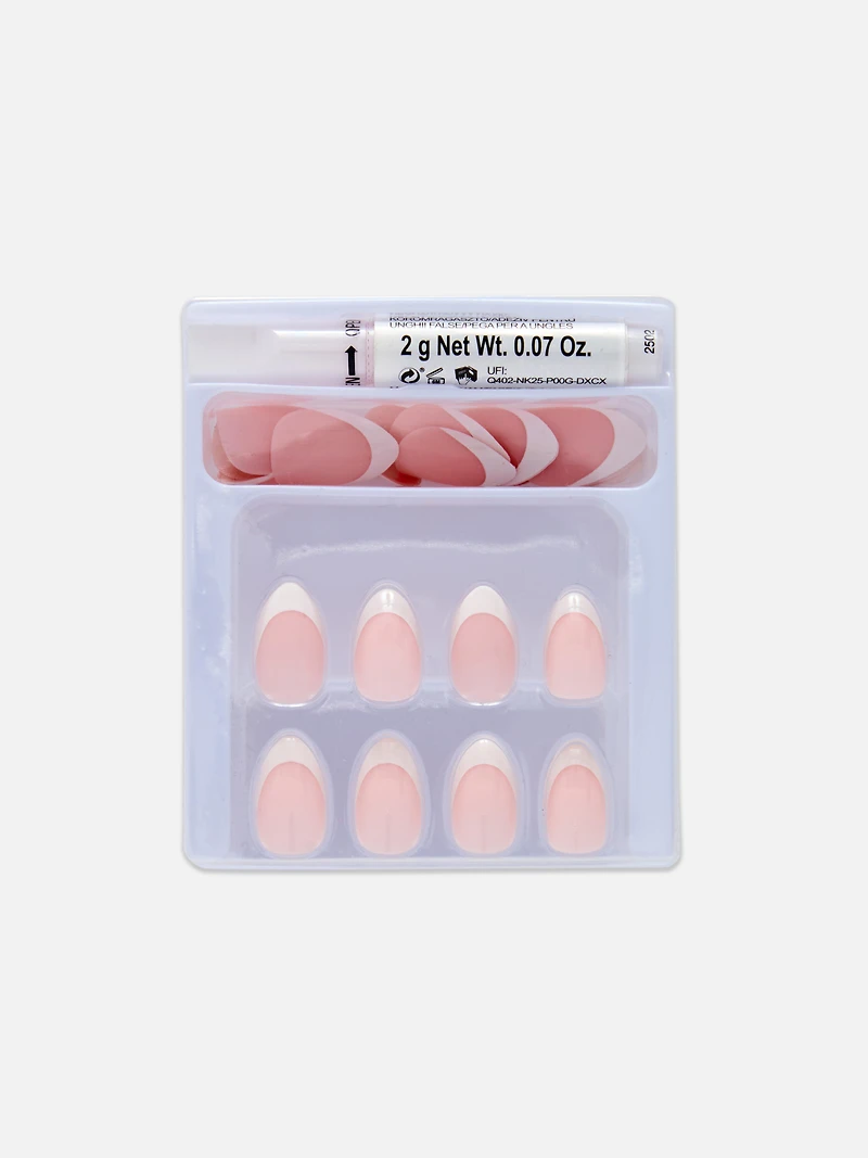 PS... French Tip Almond Gloss False Nails