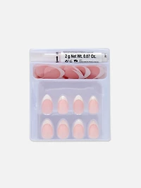 PS... French Tip Almond Gloss False Nails