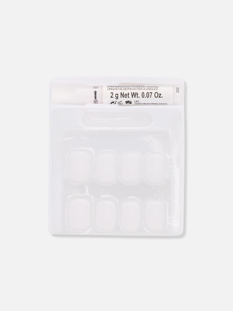 PS... French Tip Square Gloss False Nails