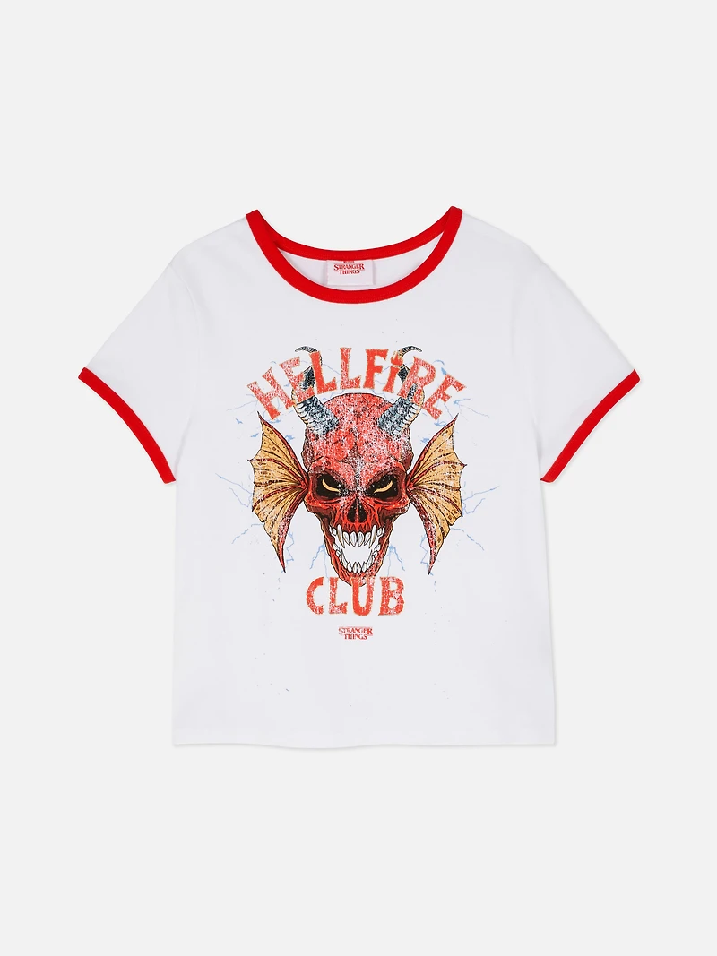Stranger Things Hellfire Club Ringer T-Shirt