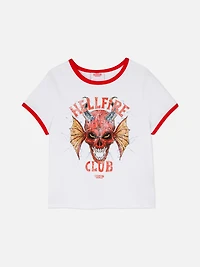 Stranger Things Hellfire Club Ringer T-Shirt