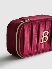 Rectangle Velvet Initial Jewelry Box