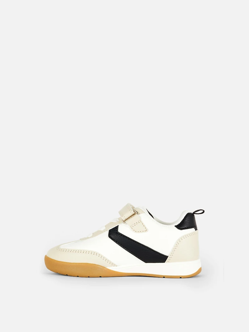 Boys White Natural Gum Sole Low-Tops