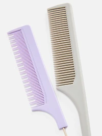 2pk Pin Tail Hair Combs