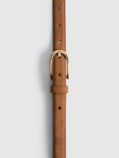 The Edit Suede Skinny Belt