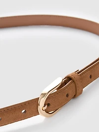 The Edit Suede Skinny Belt