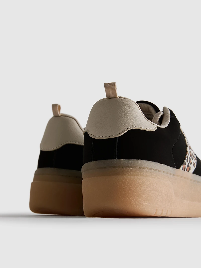 Leopard Print Chunky Gum Sole Sneakers