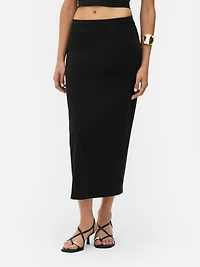 Crepe Midi Skirt