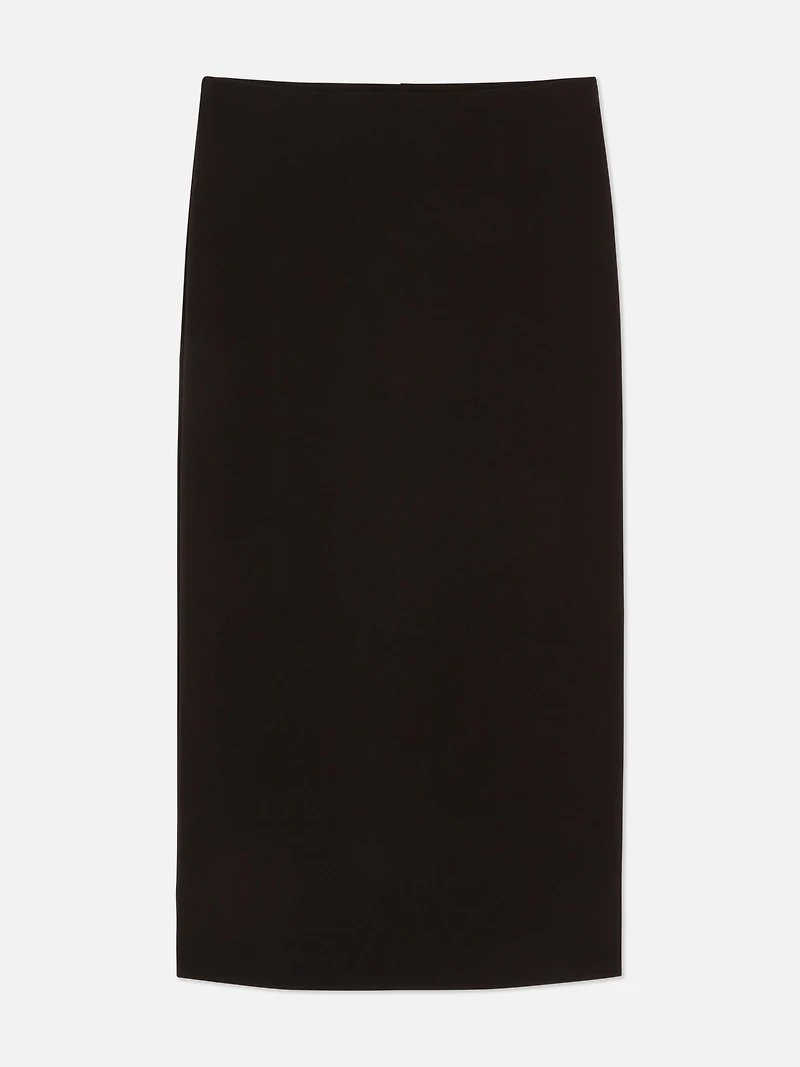 Crepe Midi Skirt