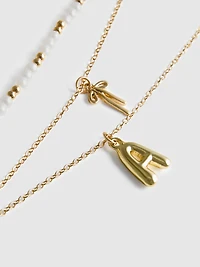 Layered Initial Necklace