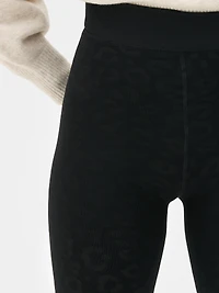 Embossed Velvet Plush Leggings