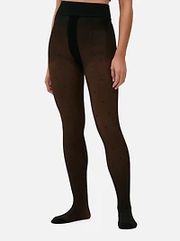 Velvet Spotted Plush Tights