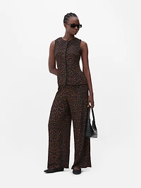 Leopard Crinkle Vest