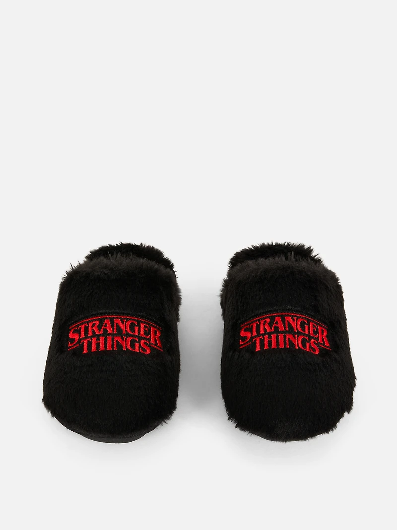 Stranger Things Mule Slippers In Gift Bag