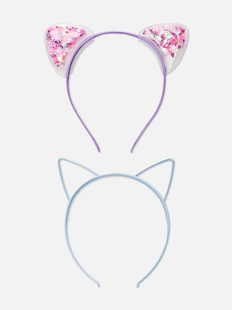 2-Pack Cat Ear Headbands