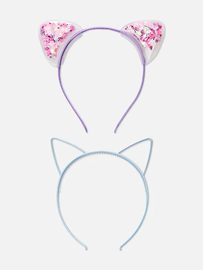 2-Pack Cat Ear Headbands