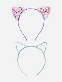 2-Pack Cat Ear Headbands