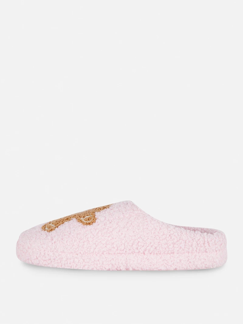 Borg Gingerbread Man Mule Slippers