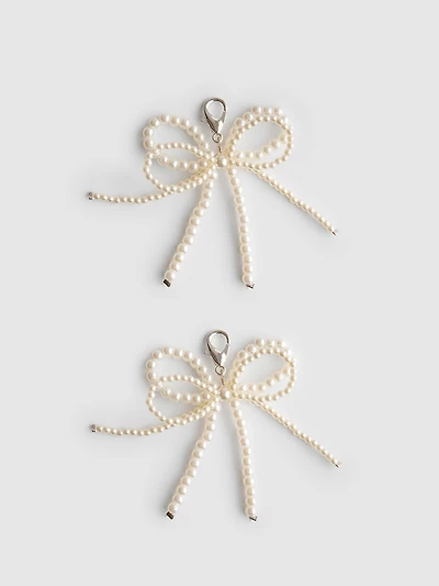 2pk Bow Shoe Charms