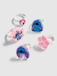 Girls 5-Pack Disney’s Stitch Charm Rings - Mult