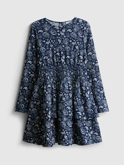 Printed Long Sleeve Dress