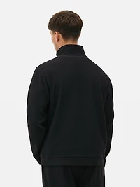 Quarter Zip Plisse Sweatshirt