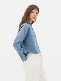 Cropped Denim Shirt