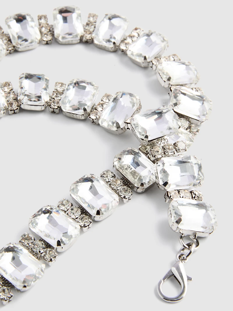 Embellished Rhinestone Chain Belt