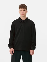 Twill Long Sleeve Polo Shirt