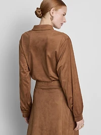 Paula Echevarría Faux Suede Shirt