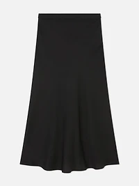 Satin A-Line Midi Skirt