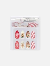 PS... Christmas Pointed Gloss Nails