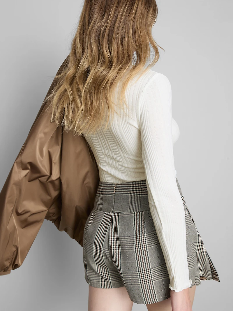 Ribbed Long Sleeve V-Neck Top