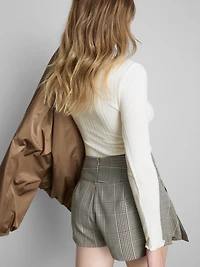 Ribbed Long Sleeve V-Neck Top