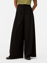 The Edit Twill Wide Leg Pants