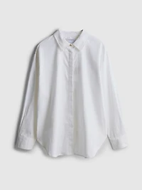 Women's White The Edit Cotton Poplin Shirt