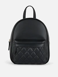 Diamond-Quilted Mini Backpack
