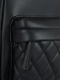 Diamond-Quilted Mini Backpack