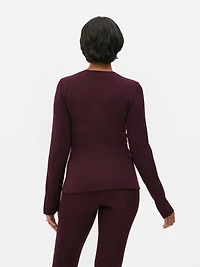 Velvet Plush Long Sleeve Top