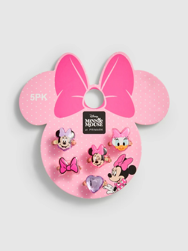 5pk Disney’s Minnie Mouse Charm Rings