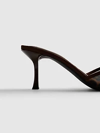 Women's Multi Mesh Bow Mule Heels